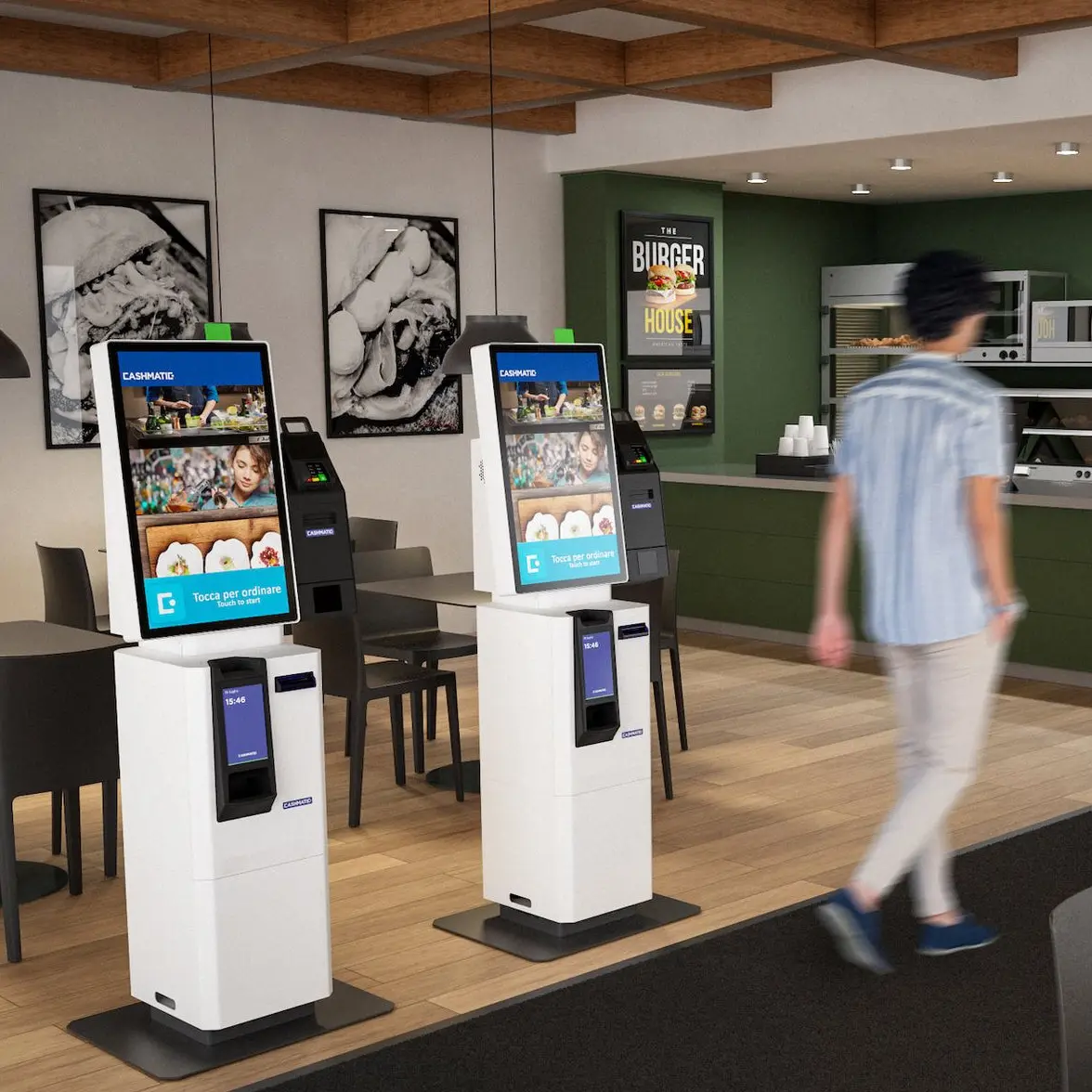 Plustech rivenditore autorizzato liguria Plustech totem con integrata cassa automatica per la gestione del contante