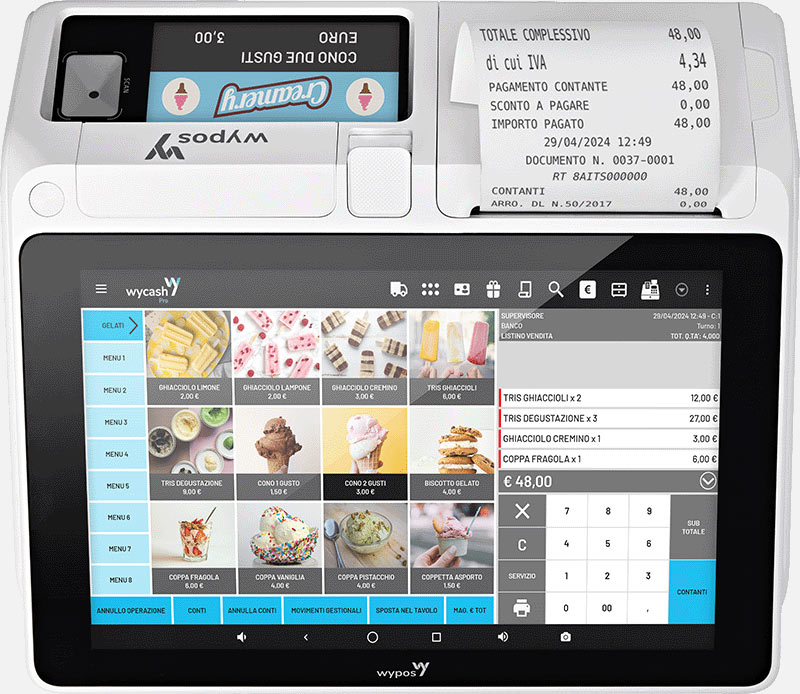 Plustech rivenditore certificato wypos Plustech wycash800 compatto per il tuo punto cassa
